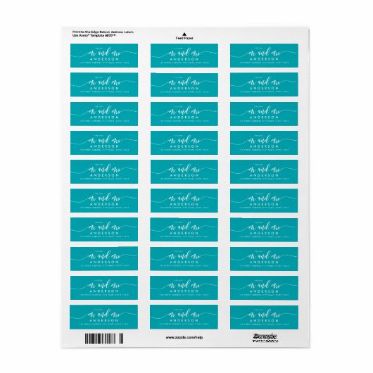 Editable Background Relax Script New Mr en Mrs. Etiket (Full Sheet)