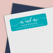 Editable Background Relax Script New Mr en Mrs. Etiket