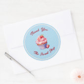 Editable Bakery Thank You Stickers | Cupcake Logo (Enveloppe)