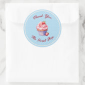 Editable Bakery Thank You Stickers | Cupcake Logo (Sac)