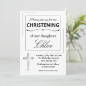 Editable baptism invitation (Debout devant)