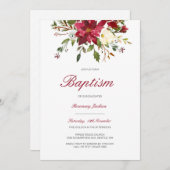 Editable Baptism Invitation, Custom Baptism Invita Kaart (Voorkant / Achterkant)