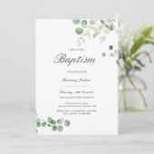 Editable Baptism Invitation, Custom Baptism Kaart (Staand voorkant)