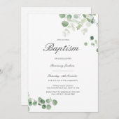 Editable Baptism Invitation, Custom Baptism Kaart (Voorkant / Achterkant)