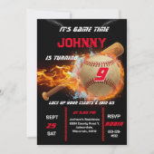 Editable Baseball Birthday Invitation (Devant)
