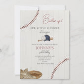 Editable Baseball Birthday Invitation (Devant)