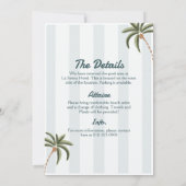 Editable Beach Club Cabana Invitation Anniversaire (Dos)