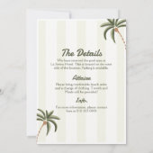 Editable Beach Club Cabana Invitation Anniversaire (Dos)