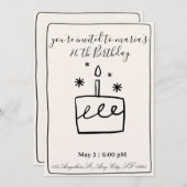 Editable Birthday Invitation – Colorful Party Temp (Devant / Derrière)