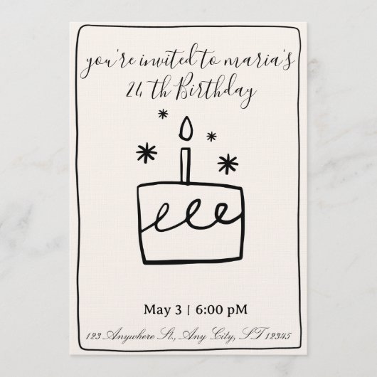Editable Birthday Invitation – Colorful Party Temp (Devant)
