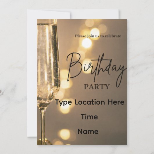 Editable Birthday Party Invitations (Devant)