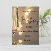Editable Birthday Party Invitations (Debout devant)