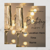 Editable Birthday Party Invitations (Devant / Derrière)
