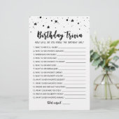 Editable Birthday trivia Birthday party game (Staand voorkant)