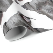 Editable Black Pitbull Cadeaupapier (Rol Hoek)