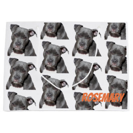 Editable Black Pitbull Groot Cadeauzakje