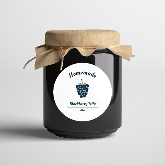 Editable Blackberry Jelly Label Sticker
