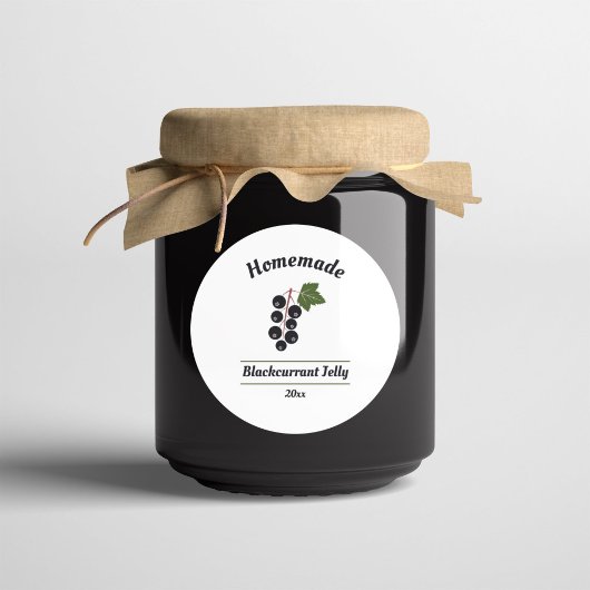 Editable Blackcurrant Jelly Label Sticker