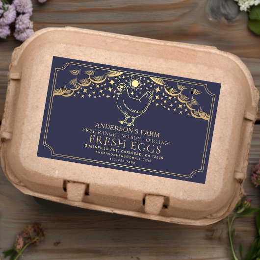 Editable Blue Witchy Tarot OEufs Famille Étiquette