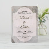 Editable Boho Neutral Wedding Invitation Template (Debout devant)