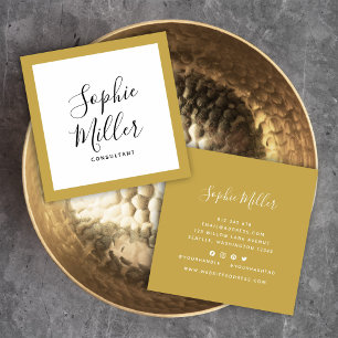 Editable Border Color Calligraphy Social Media Vierkante Visitekaartje