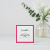 Editable Border Color Calligraphy Social Media Vierkante Visitekaartje (Staand voorkant)
