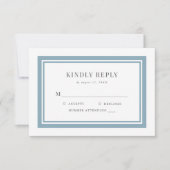 Editable Border Color Wedding RSVP Kaartje (Voorkant)