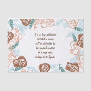 Editable brood toast quote tissuepapier
