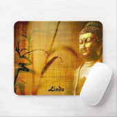Editable Buddha en Bamboo Muismat (Met muis)