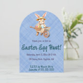 Editable Bunny Easter Egg Hunt Kaart (Staand voorkant)