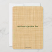 Editable Calla Lilies on Beige Linen Kaart (Achterkant)