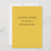 Editable Caught Him Cheating Pop Art Kaart (Achterkant)