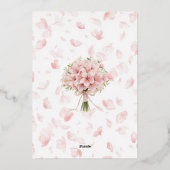 Editable Cherry Blossom Foil Wedding Invitation Folie Uitnodiging (Achterkant)
