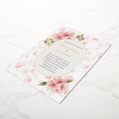 Editable Cherry Blossom Foil Wedding Invitation Folie Uitnodiging (Gedraaid)