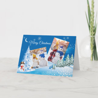 Editable Christmas card with personal photos Feestdagen Kaart