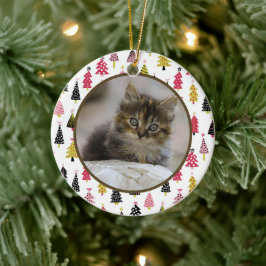 Editable Christmas Pet Photo Decoration Keramisch Ornament