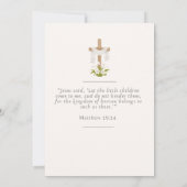 Editable Classic Baby Baptism Invitation Kaart (Achterkant)