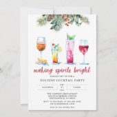 ÉDITABLE Cocktail de Noël Invitation de fête (Devant)