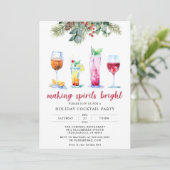 ÉDITABLE Cocktail de Noël Invitation de fête (Debout devant)