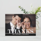 Editable Color Bold Bedankt Foto Hartelijk dank (Staand voorkant)