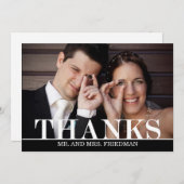 Editable Color Bold Bedankt Foto Hartelijk dank (Voorkant / Achterkant)