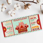 Editable Color Circus Ticket Couple Shower Kaart