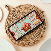 Editable Color Circus Ticket First Birthday Kaart