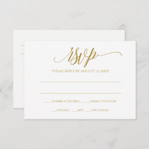 EDITABLE COLOR: Hope Calligraphy RSVP Card Kaart