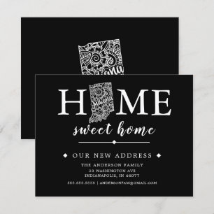 Editable Color INDIANA Moving Announance Kaart