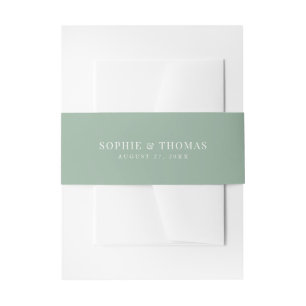 Editable Color Modern Classic Wedding Uitnodigingen Wikkel