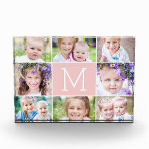 EDITABLE COLOR Monogram Collage Photo Block Fotoblokken