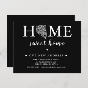 Editable Color NEVADA Moving Announance Kaart