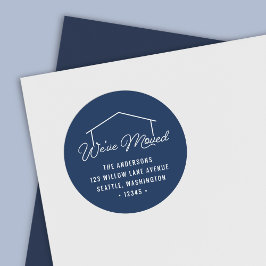 EDITABLE COLOR We hebben het retouradres van het h Ronde Sticker