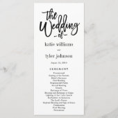 EDITABLE COLOR Wedding Ceremony Program #BCC Programma (Voorkant)